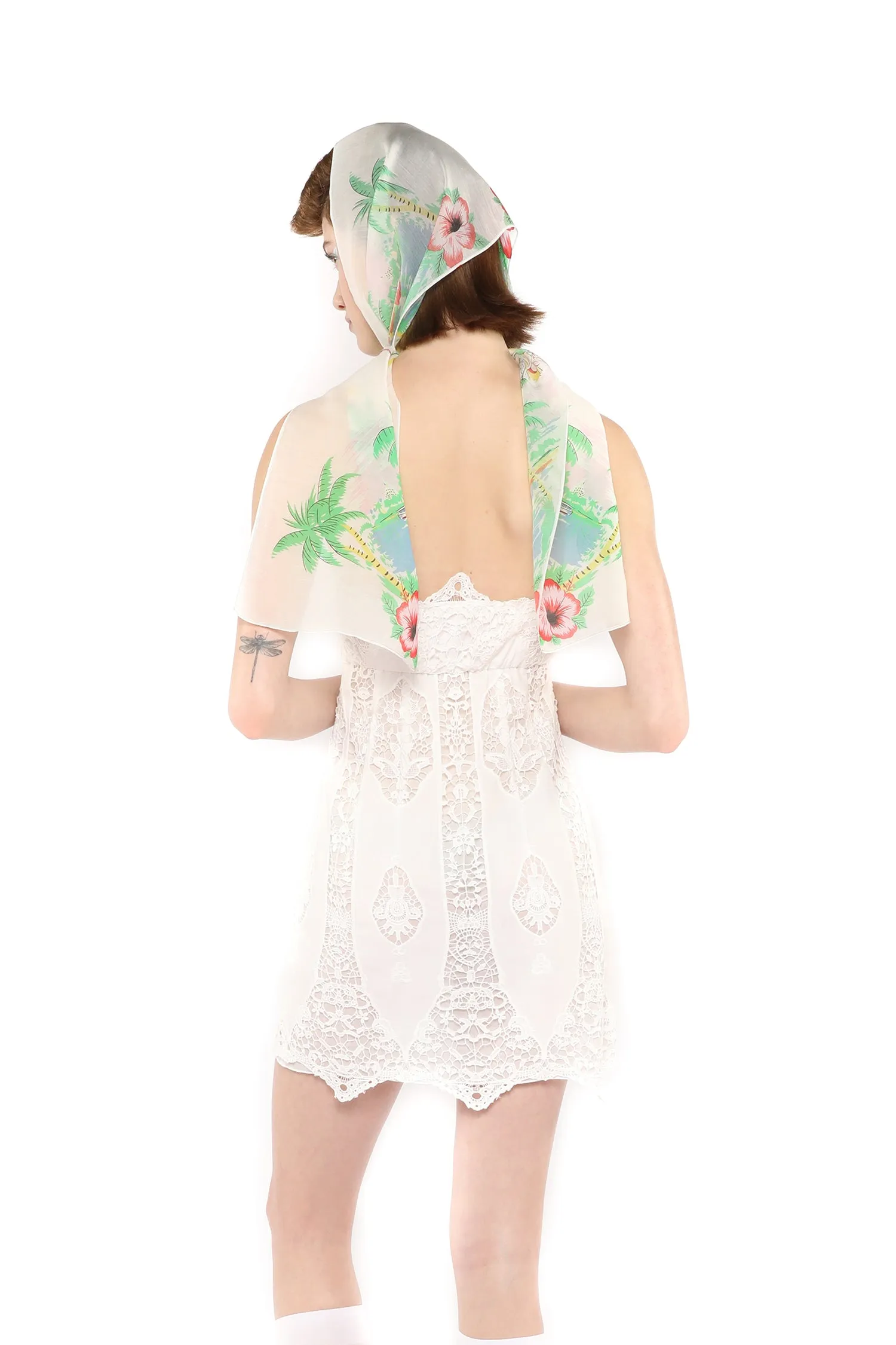 Applique Lace Combo Strapless Dress Annasui