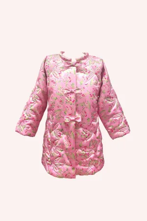 Arcadia Blossom Quilted Satin Boudoir Coat Annasui