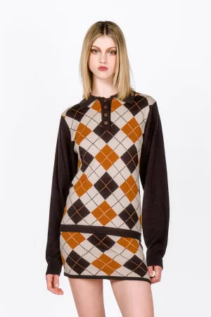 Argyle Knitwear Polo Annasui