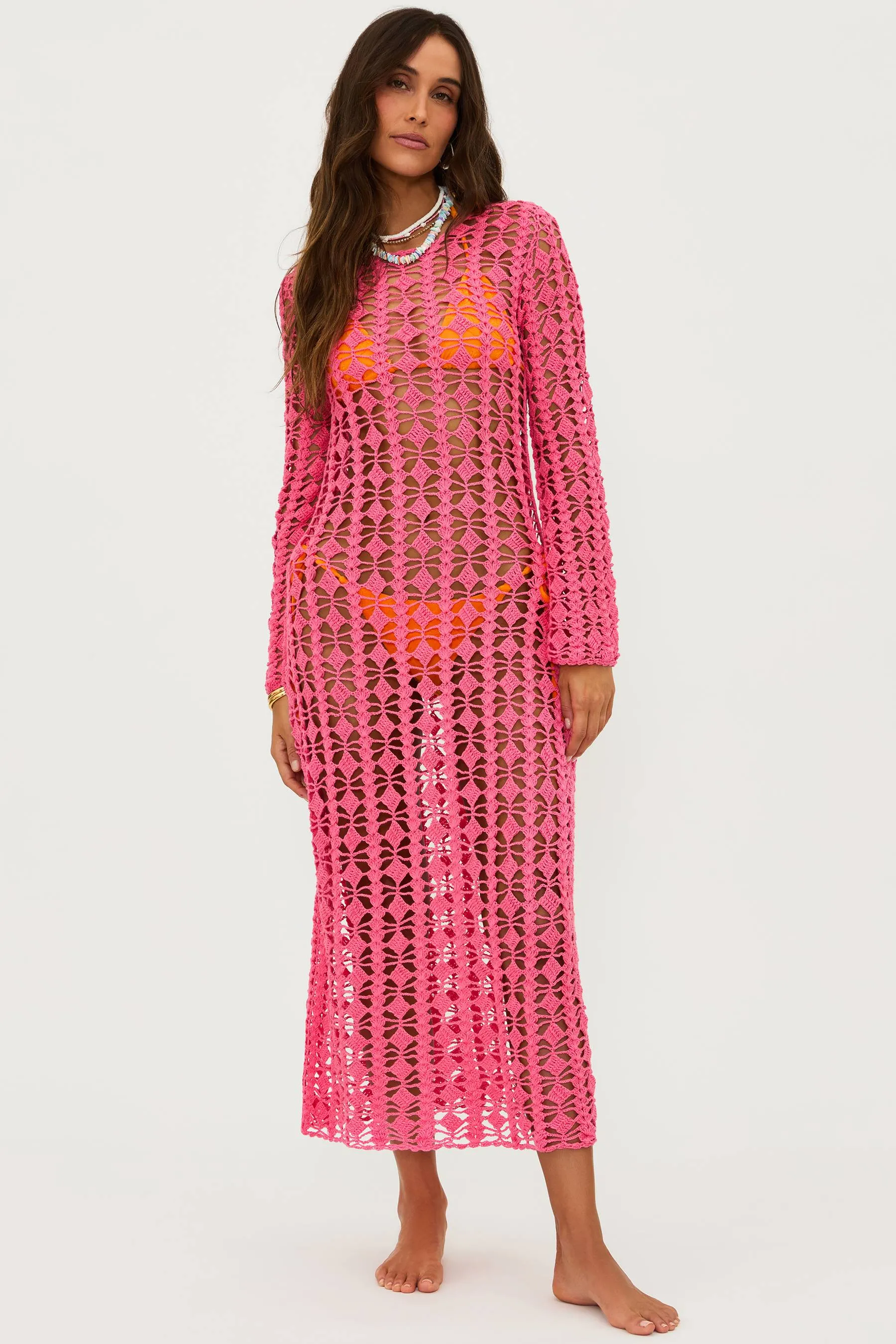 Ariana Dress Hot Coral Beach Riot