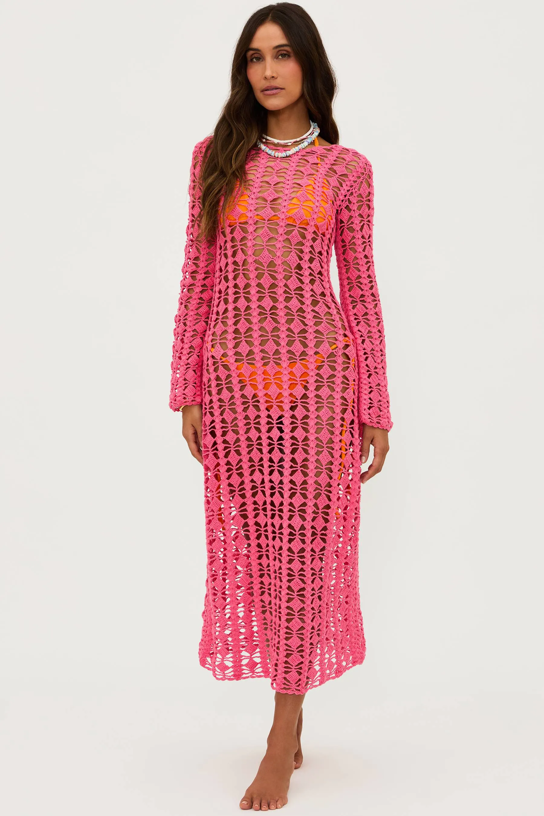 Ariana Dress Hot Coral Beach Riot
