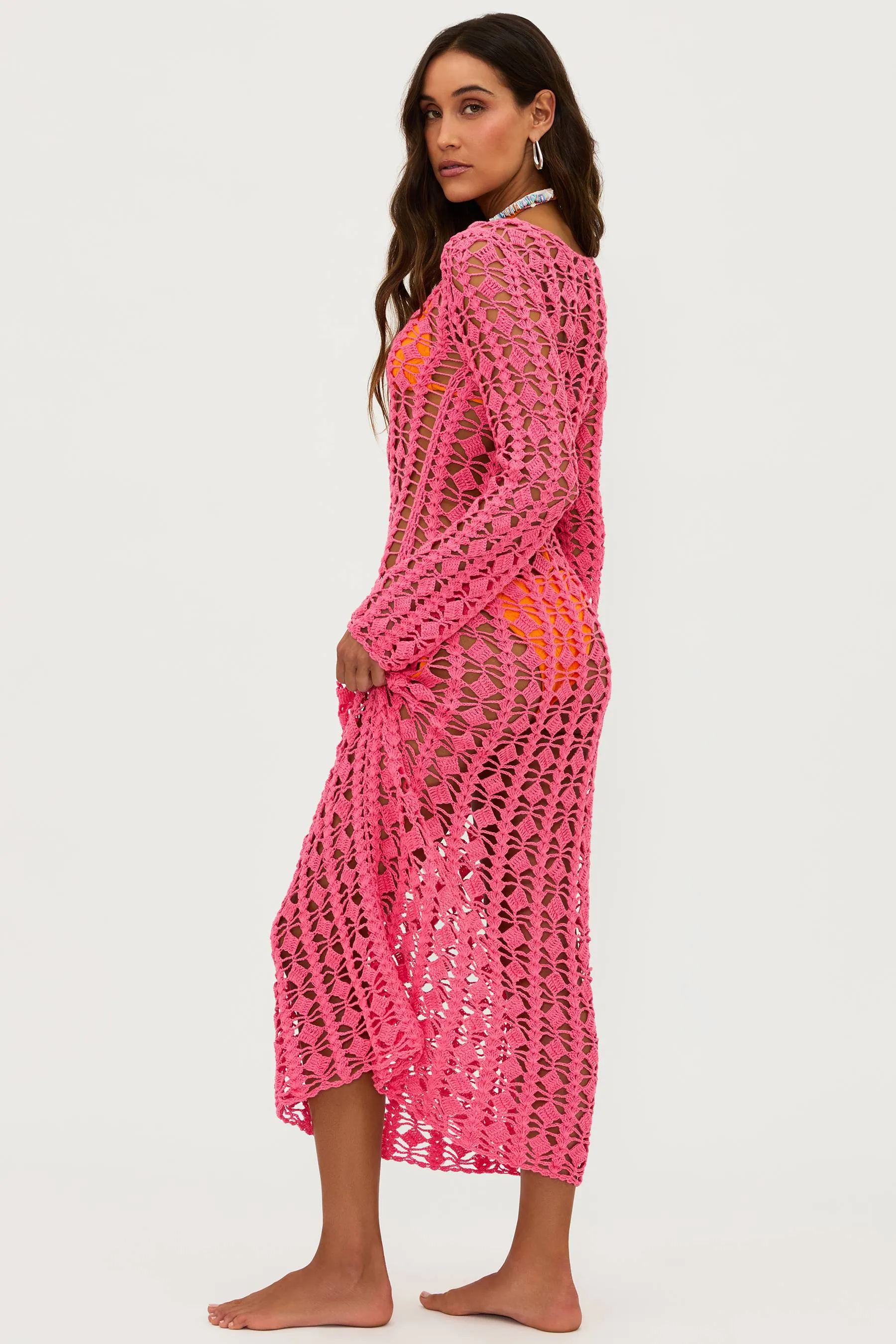 Ariana Dress Hot Coral Beach Riot