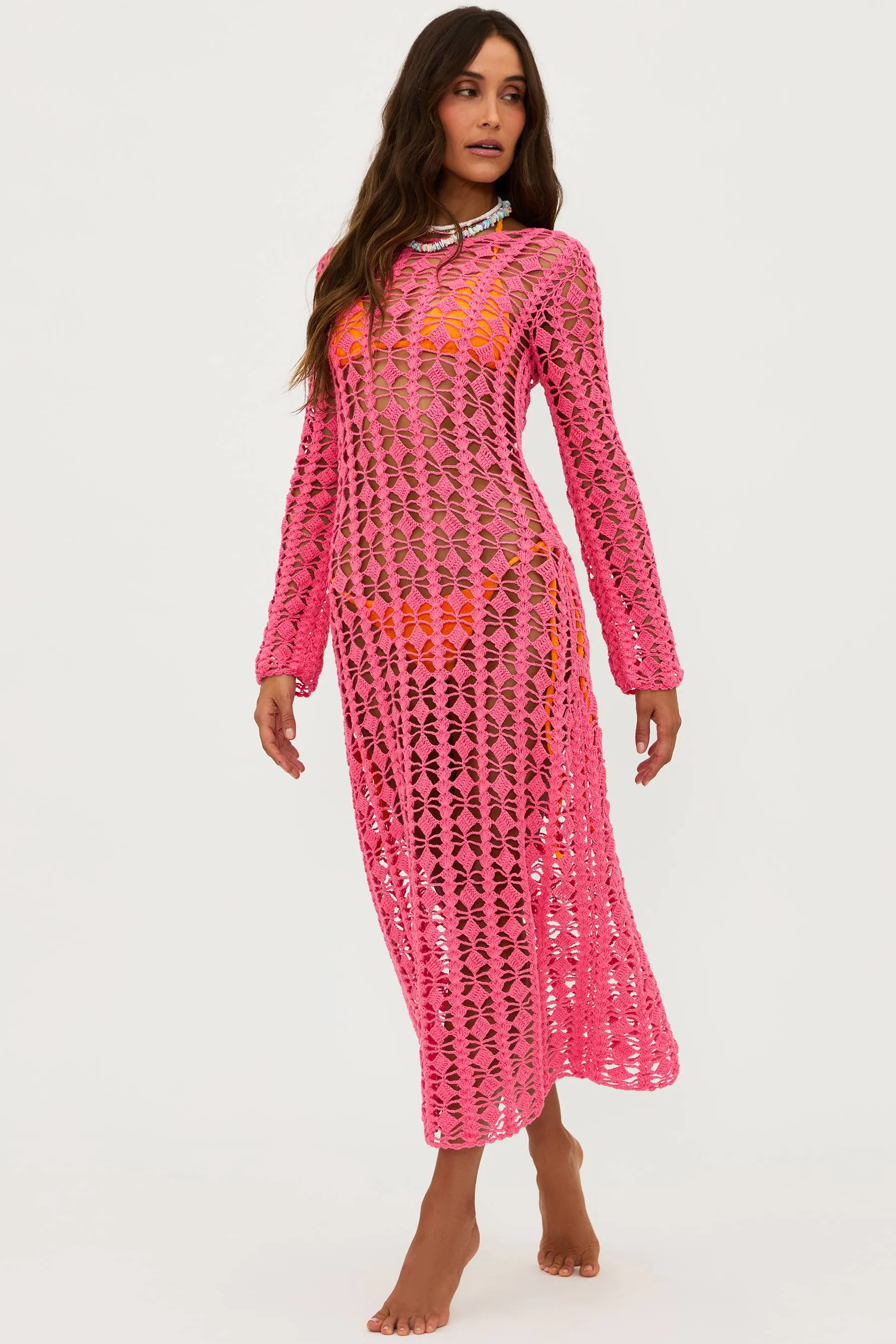 Ariana Dress Hot Coral Beach Riot
