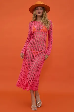 Ariana Dress Hot Coral Beach Riot