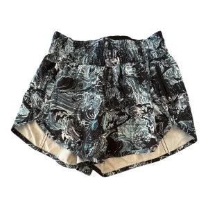 Athletic Shorts By Lululemon In Black & Blue, Size:6