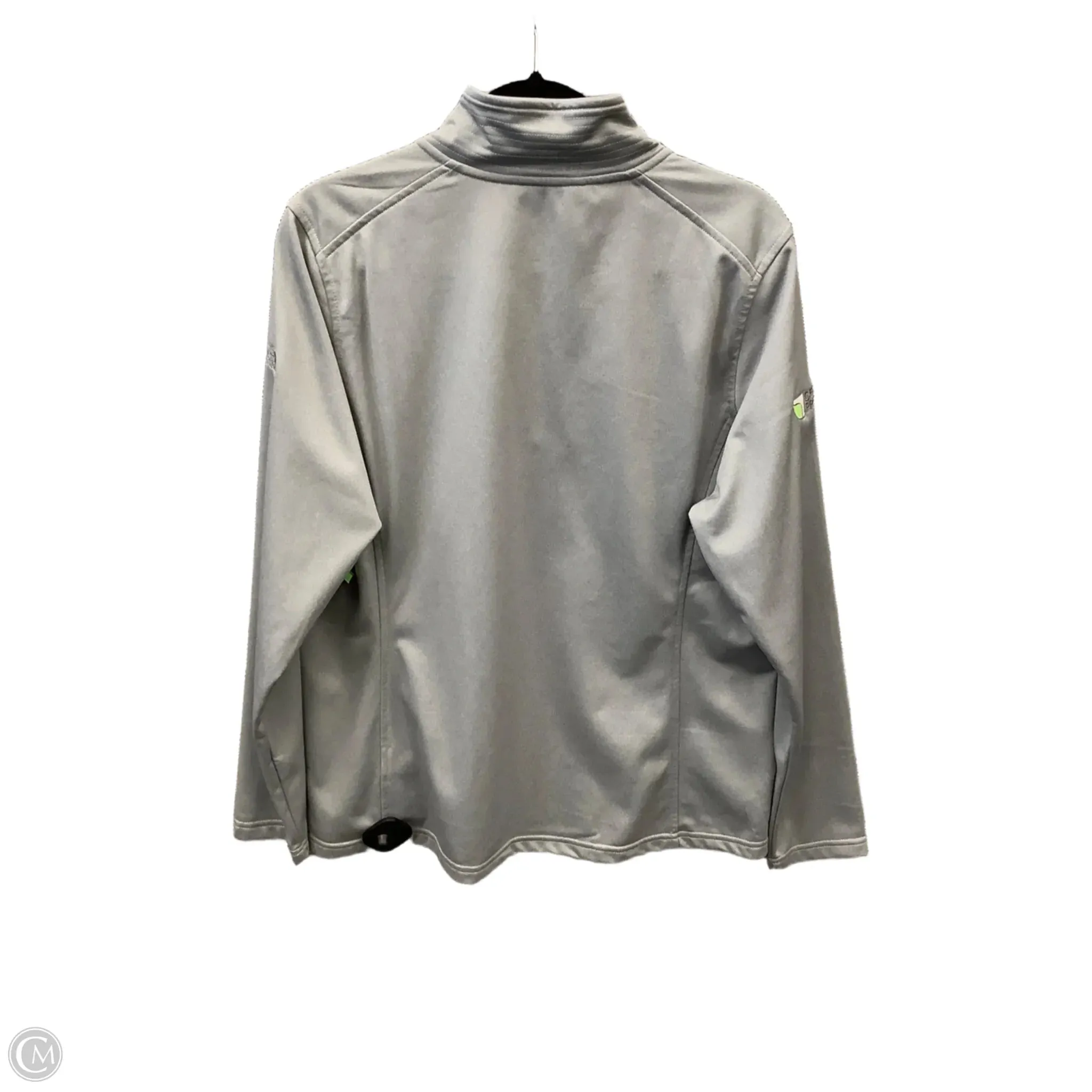 Athletic Top Long Sleeve Collar By The North Face In Grey, Size: Xl