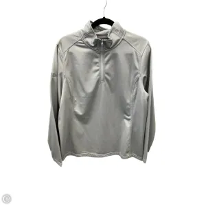 Athletic Top Long Sleeve Collar By The North Face In Grey, Size: Xl