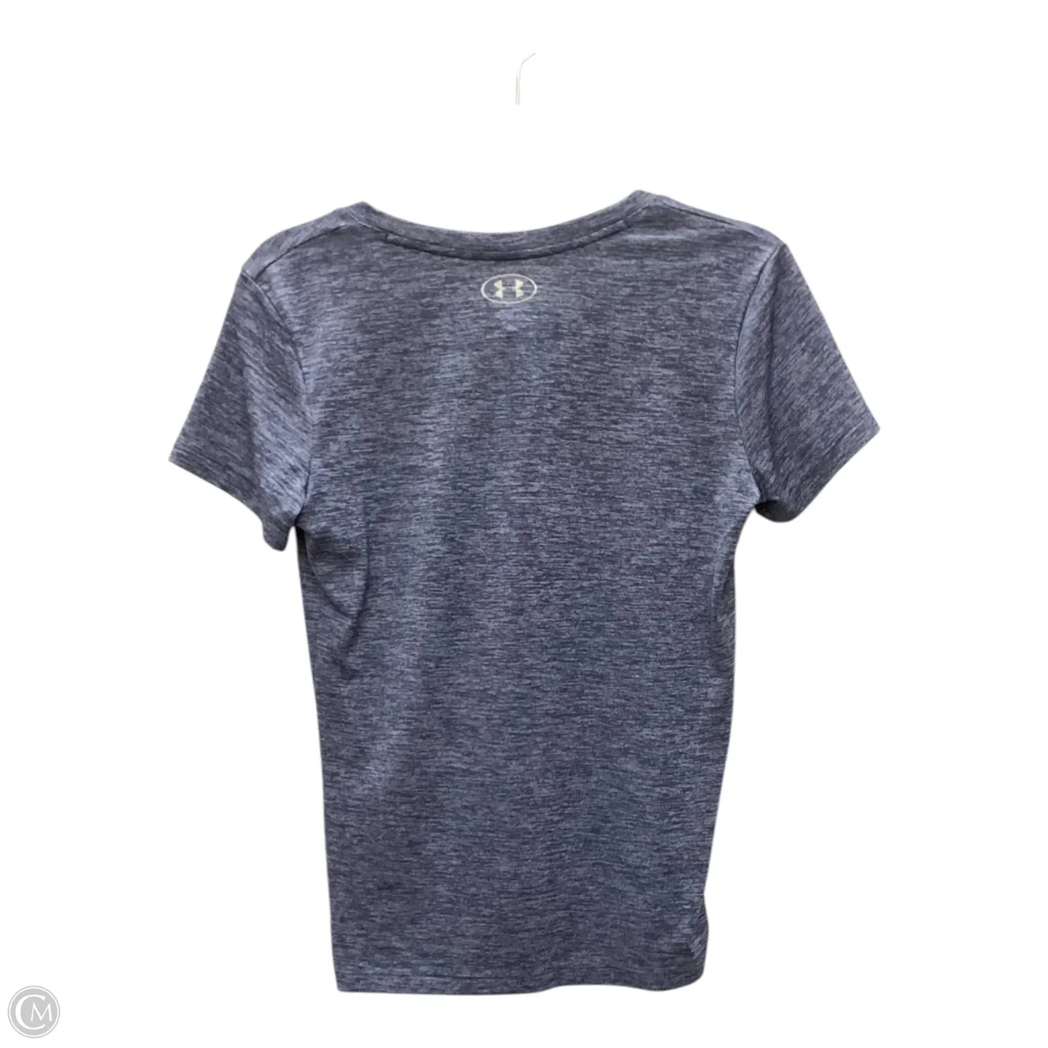 Athletic Top Short Sleeve By Under Armour In Blue, Size: S
