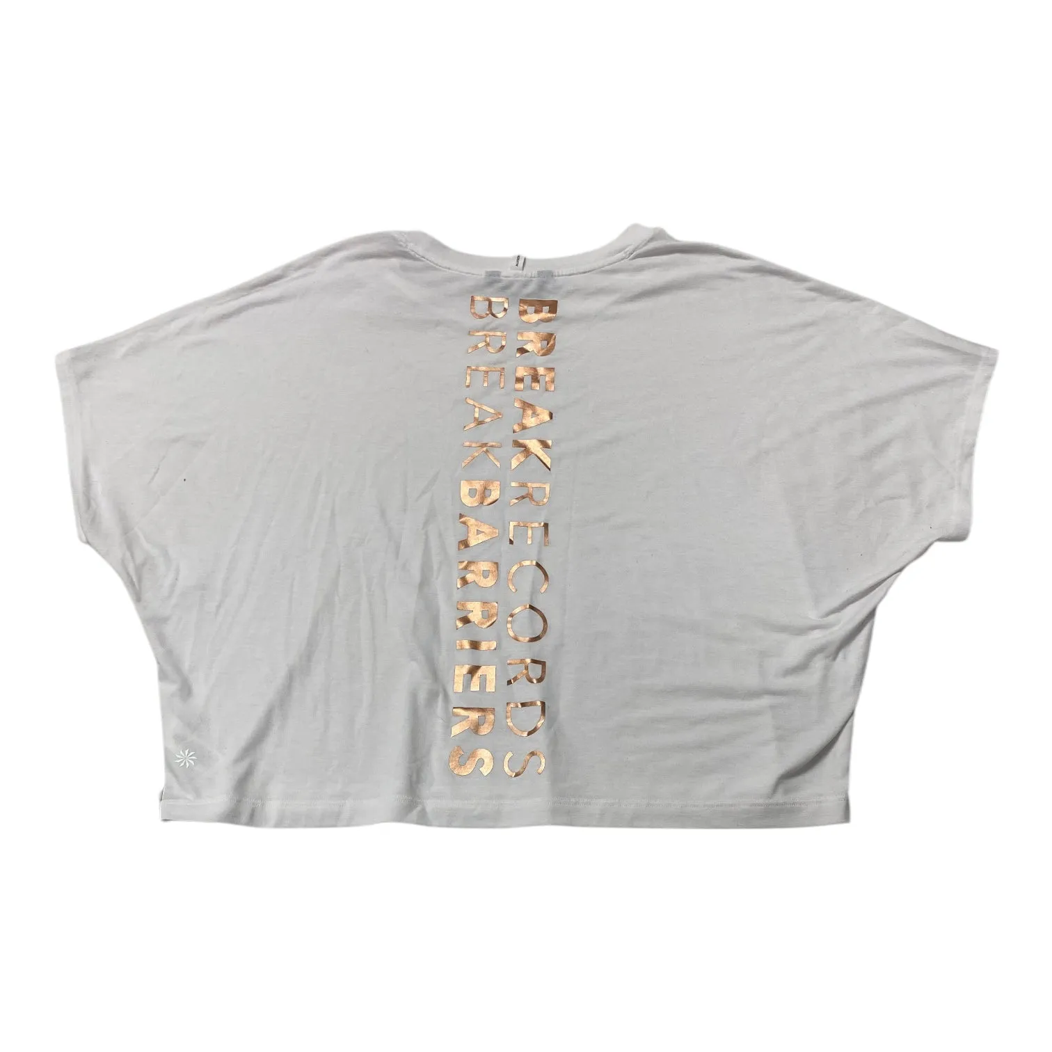 Athletic Top Ss By Athleta In Brown & White, Size:S