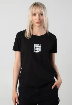 Atticus - Womens Small Fold Black - T-Shirt