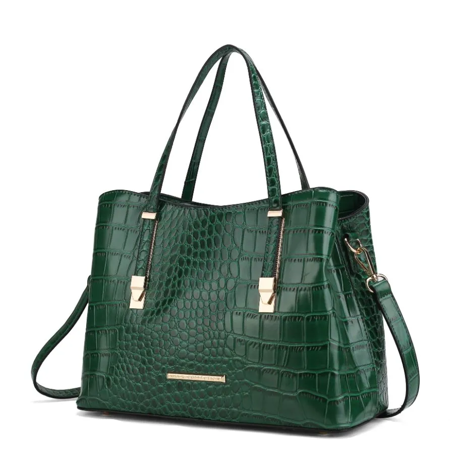 Aurelia Crocodile Embossed Vegan Leather Womens Tote Bag