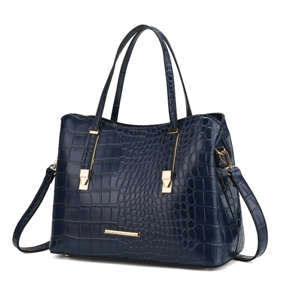 Aurelia Crocodile Embossed Vegan Leather Womens Tote Bag