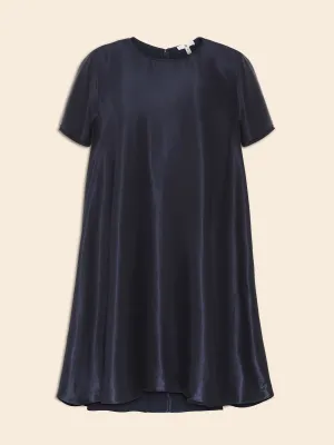 Aurelia Satin Trapeze Mini Dress Banana Republic