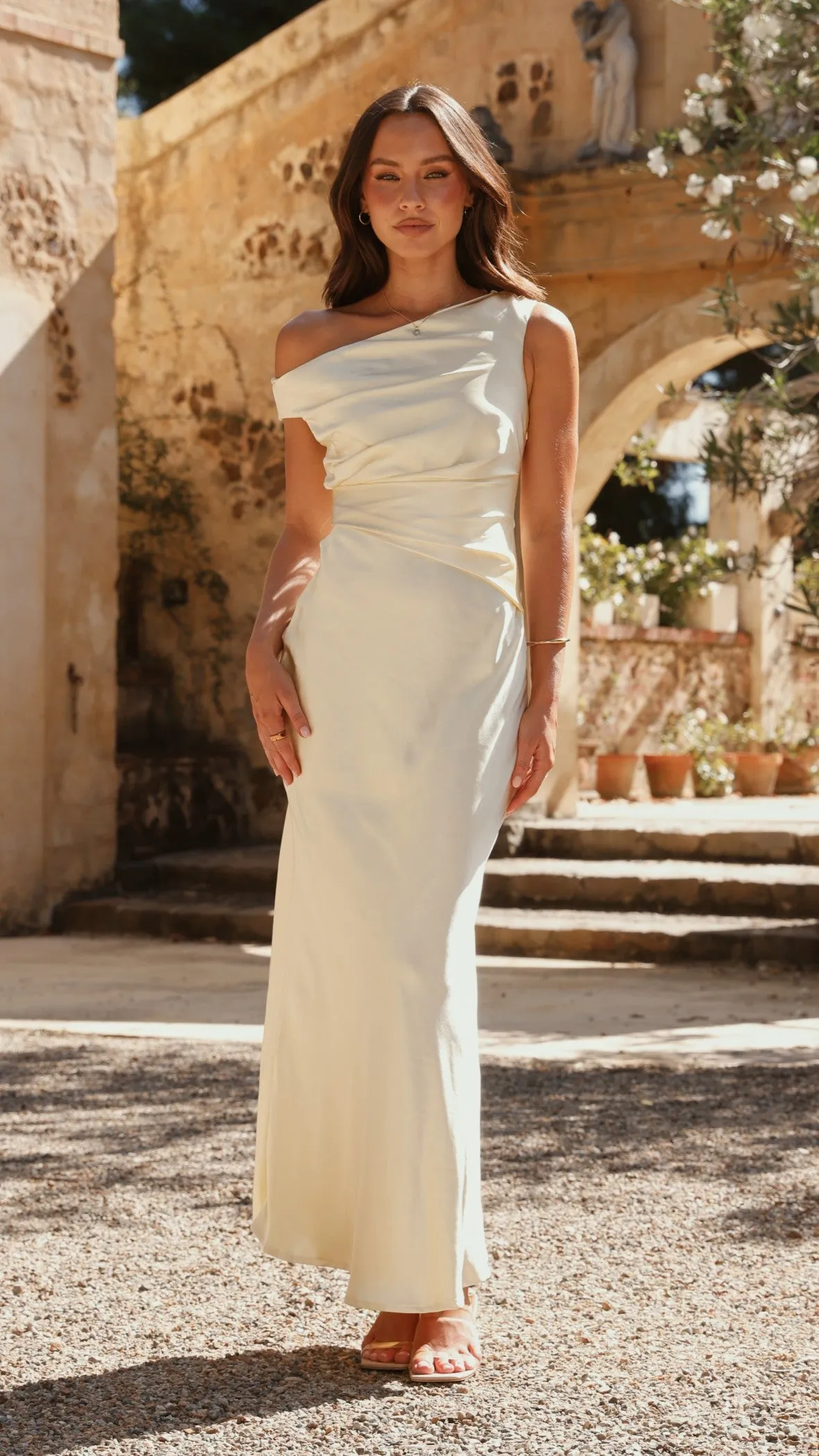 Auria Off Shoulder Maxi Dress - Yellow Billy J
