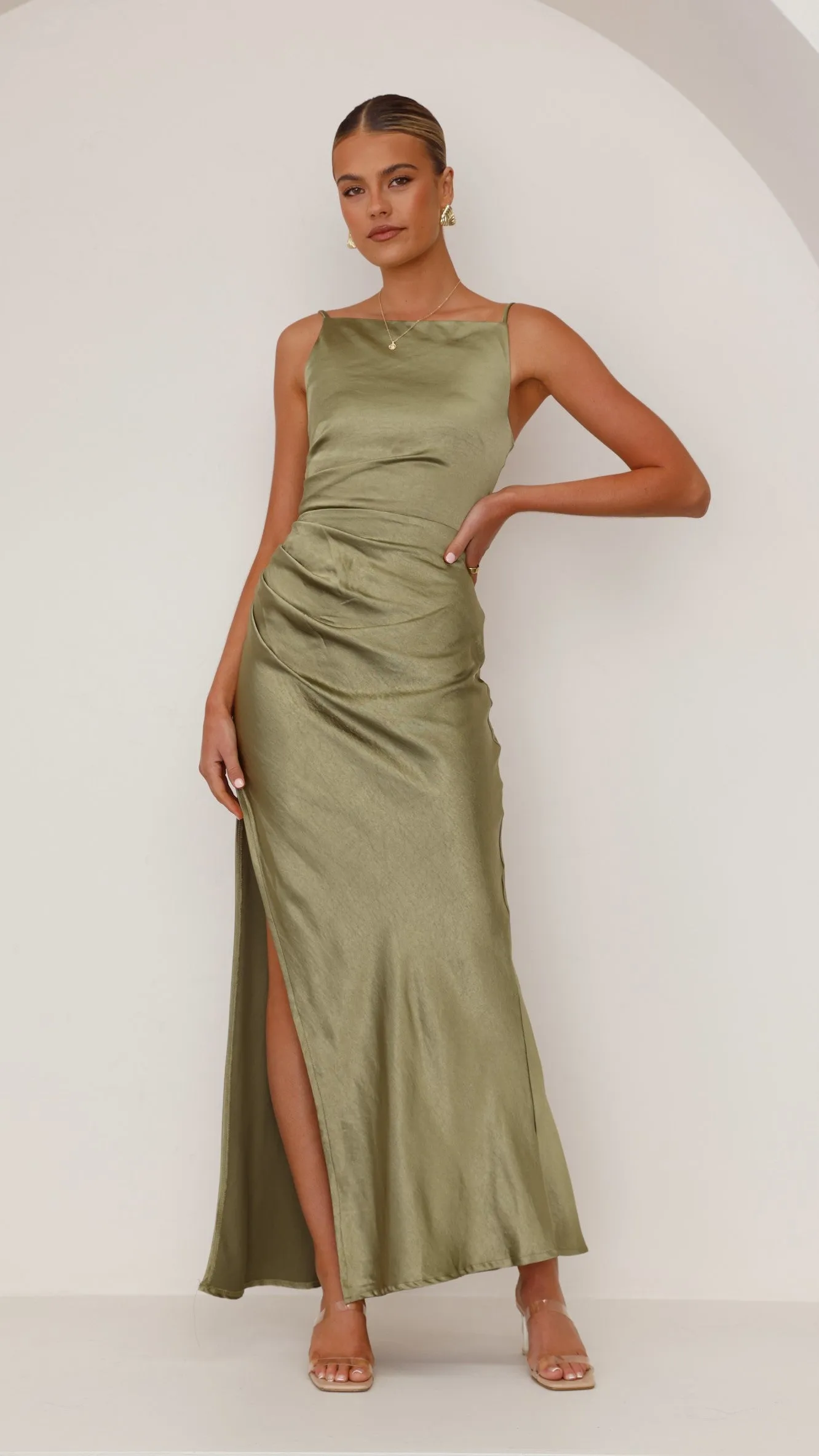 Ava Maxi Dress - Olive Billy J