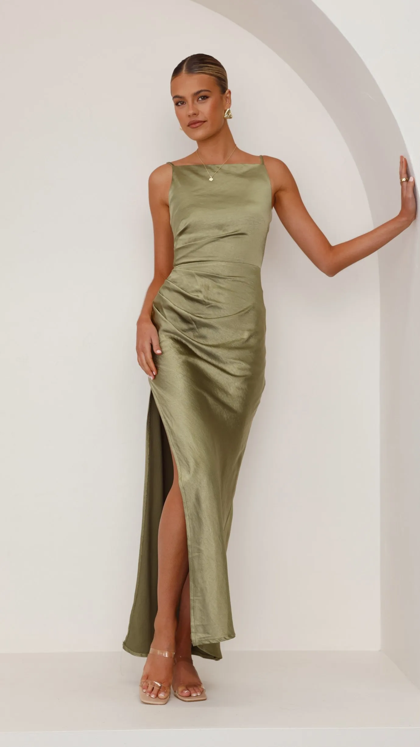 Ava Maxi Dress - Olive Billy J