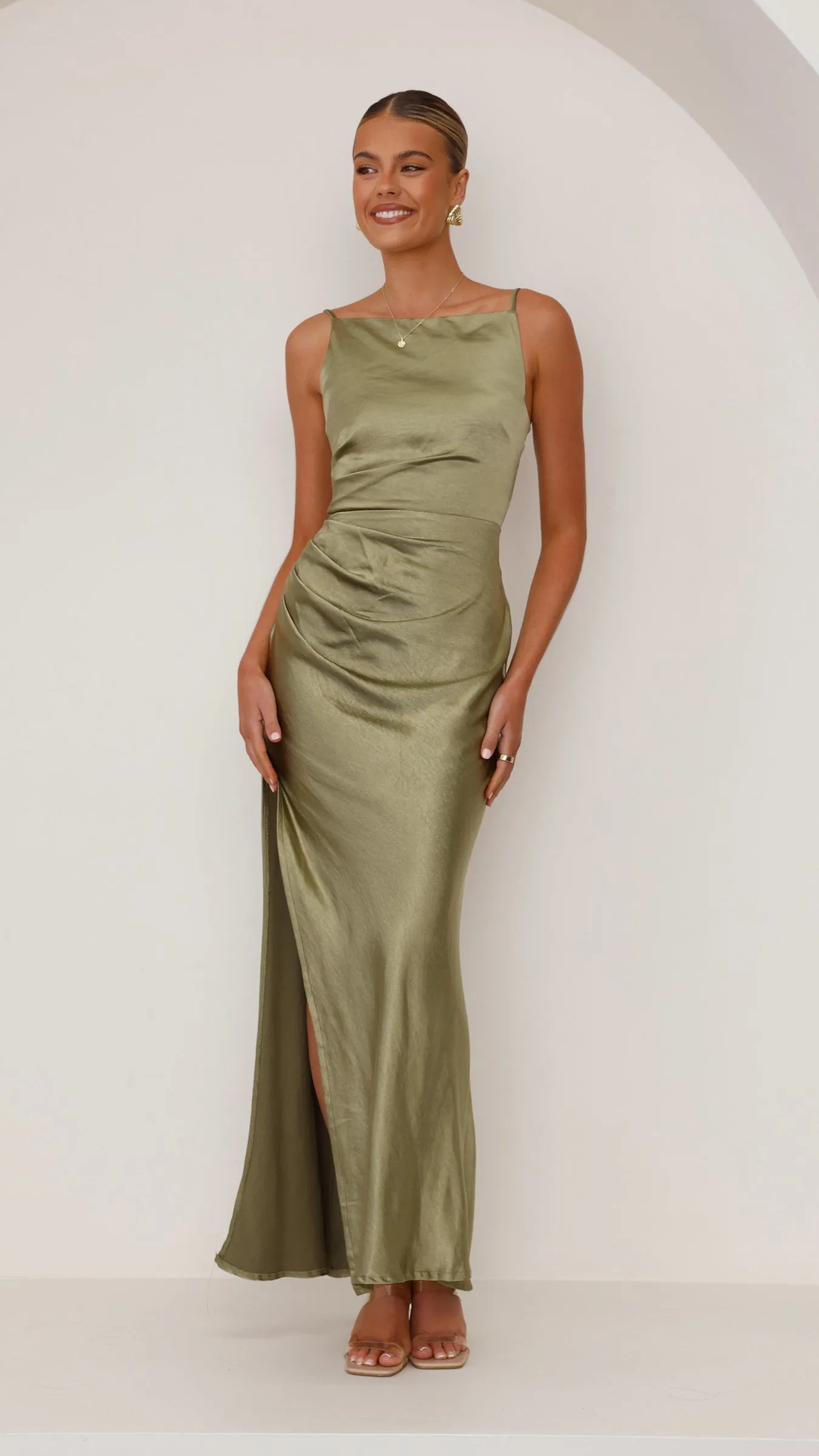 Ava Maxi Dress - Olive Billy J