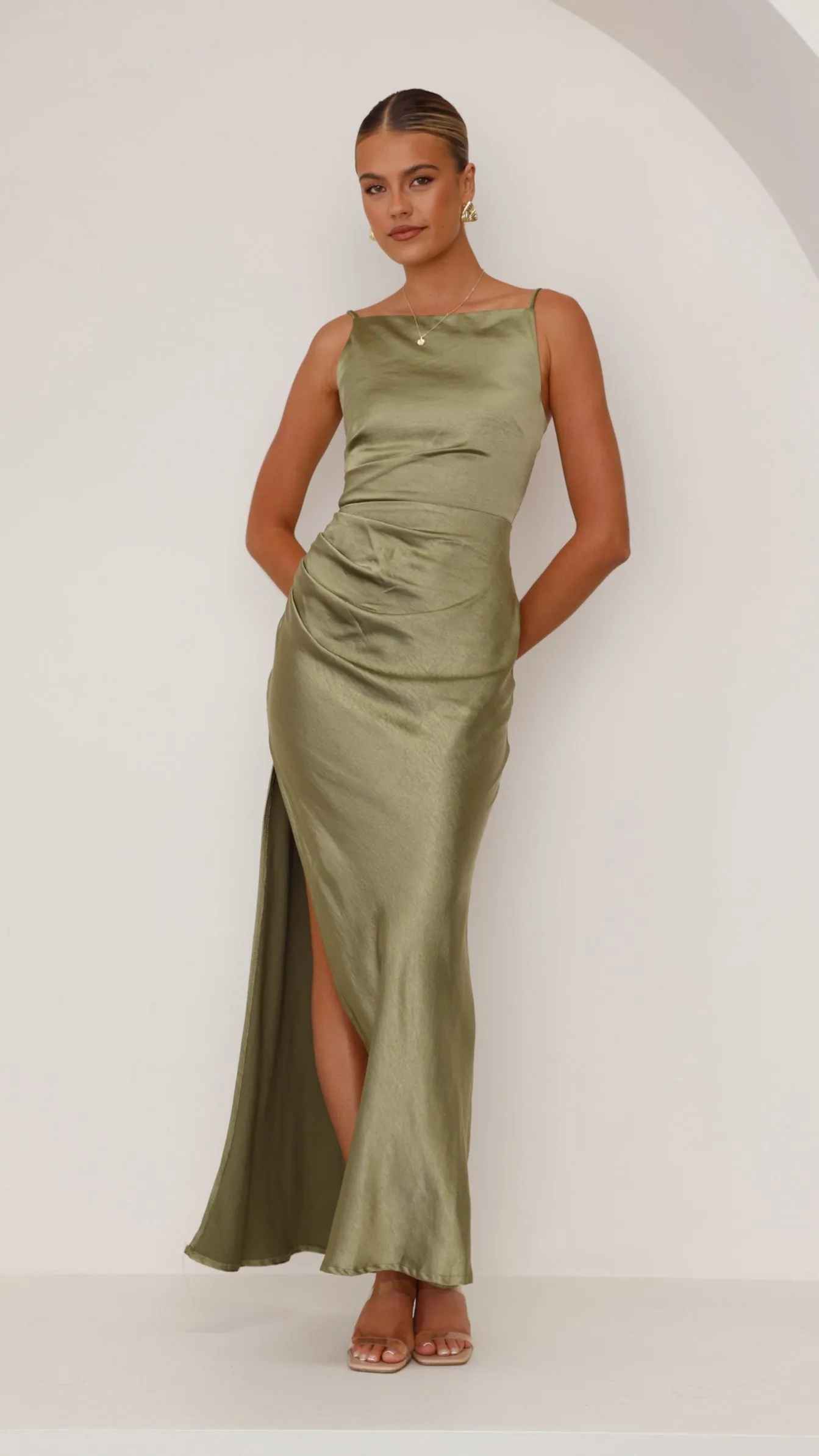 Ava Maxi Dress - Olive Billy J