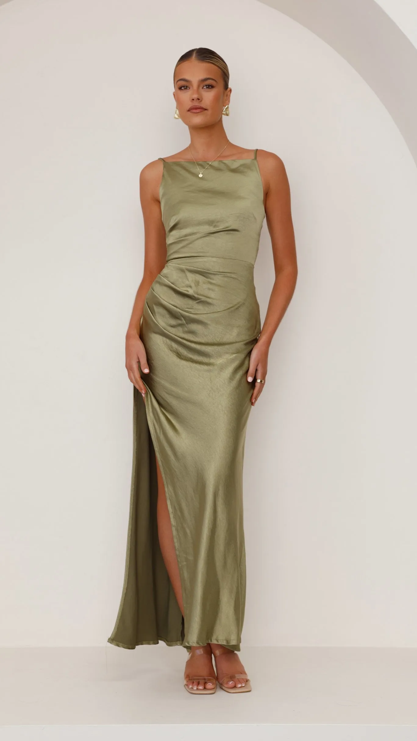 Ava Maxi Dress - Olive Billy J