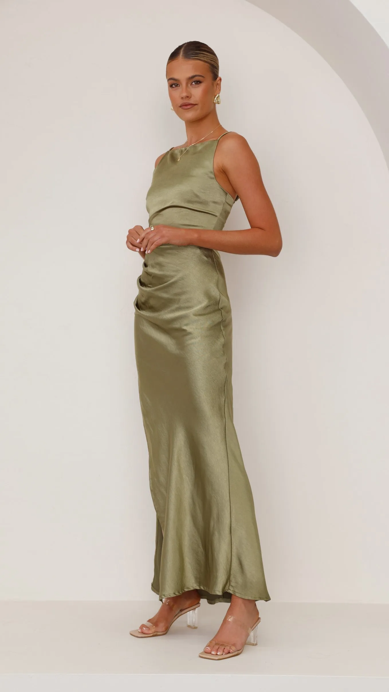 Ava Maxi Dress - Olive Billy J