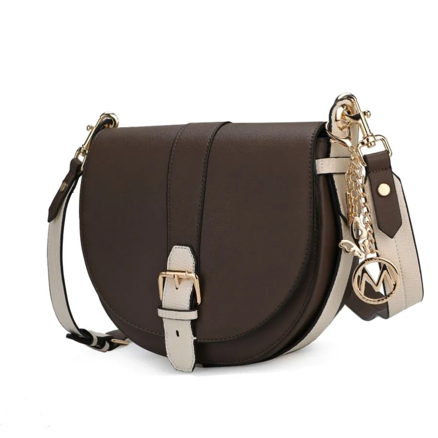 Ayla Snake-Embossed Color Block Vegan Leather Womens Shoulder Bag