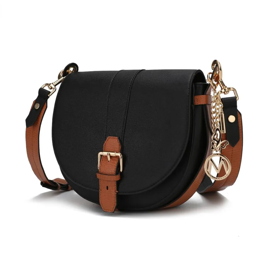 Ayla Snake-Embossed Color Block Vegan Leather Womens Shoulder Bag