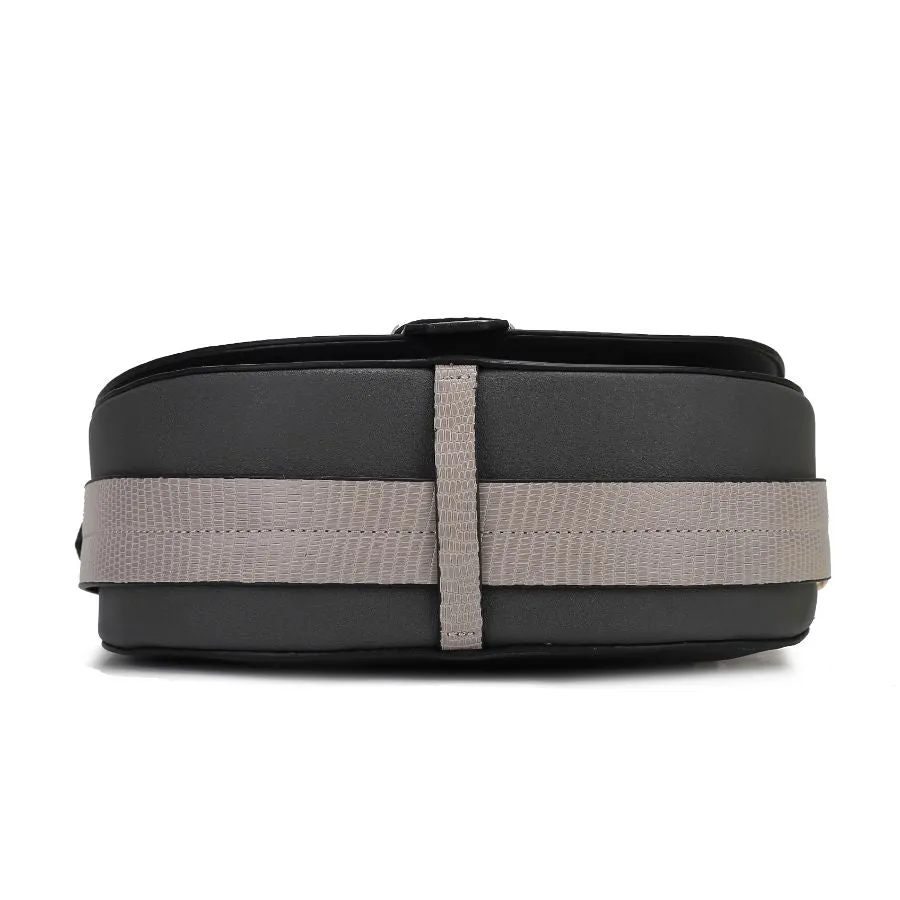 Ayla Snake-Embossed Color Block Vegan Leather Womens Shoulder Bag