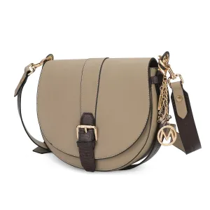 Ayla Snake-Embossed Color Block Vegan Leather Womens Shoulder Bag