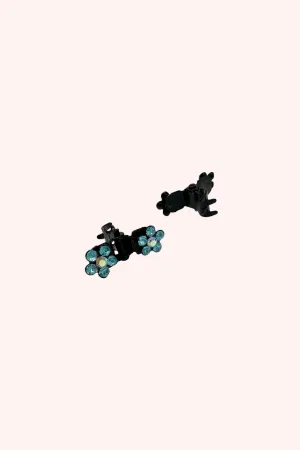 Baby Gemstone Daisy Jaw Clip Pair Blue Annasui