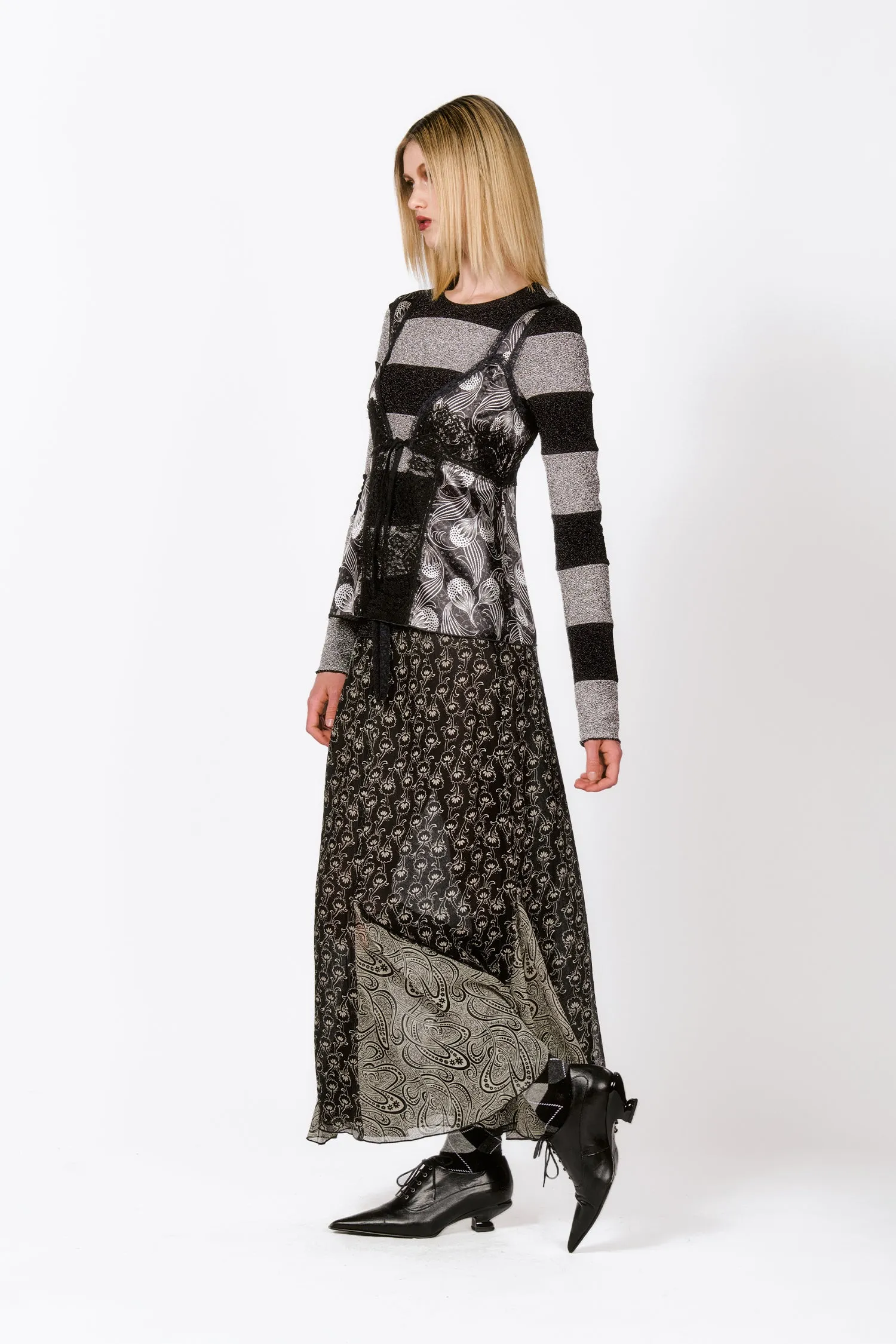 Beardsley Combo Maxi Skirt Annasui
