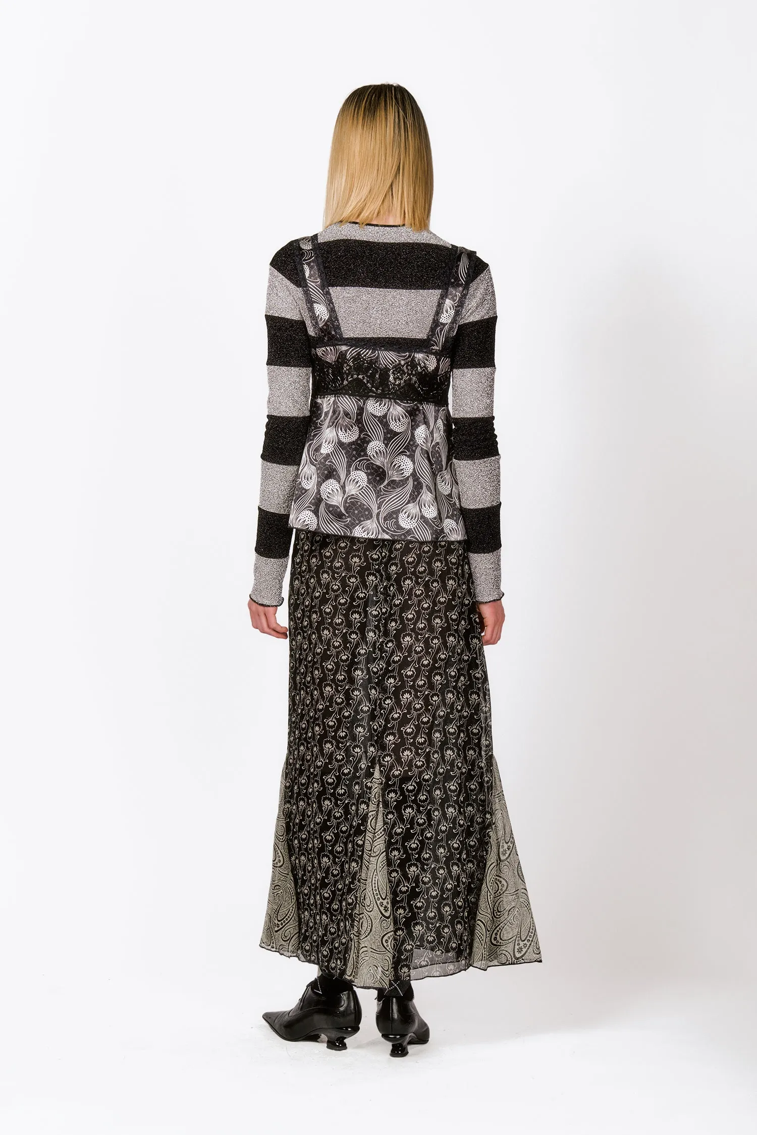 Beardsley Combo Maxi Skirt Annasui