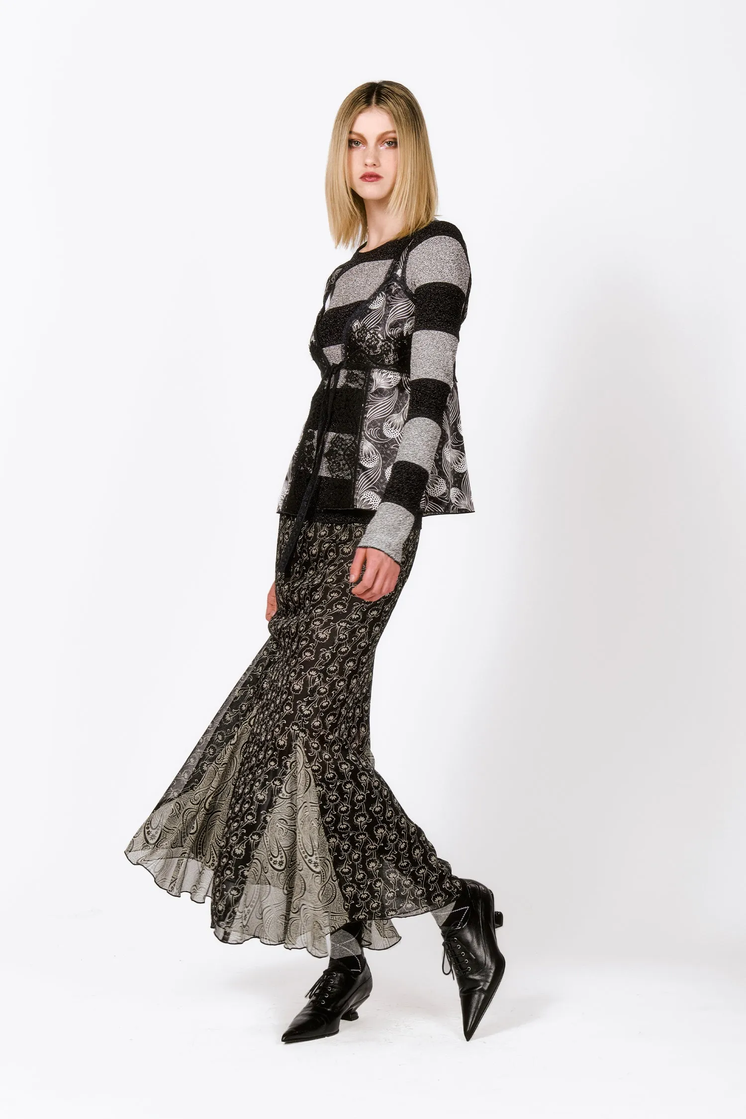 Beardsley Combo Maxi Skirt Annasui