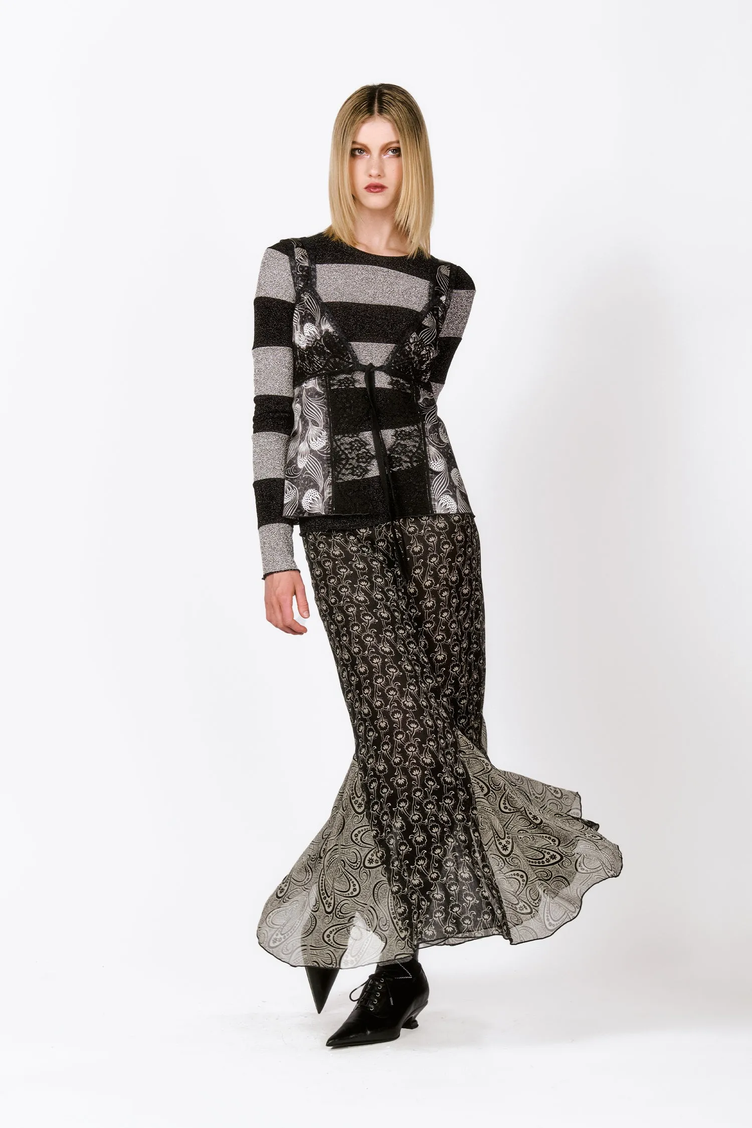 Beardsley Combo Maxi Skirt Annasui