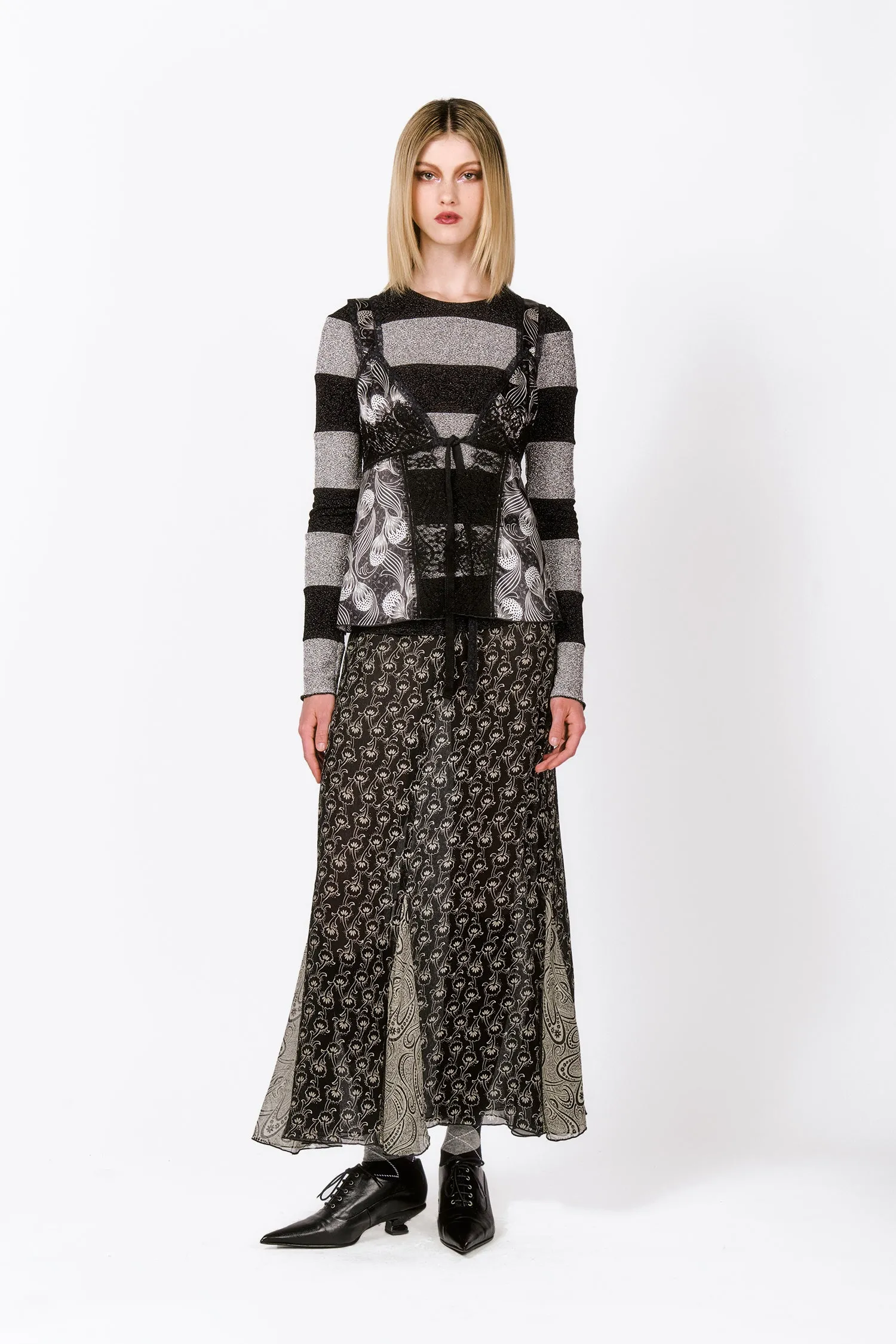 Beardsley Combo Maxi Skirt Annasui