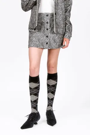 Beardsley Paisley Corduroy Skirt Annasui