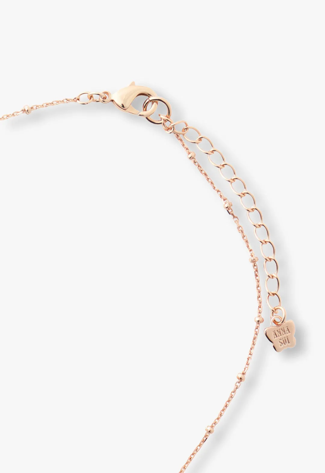 Bejeweled Butterfly Necklace - Pink Rose Gold Annasui