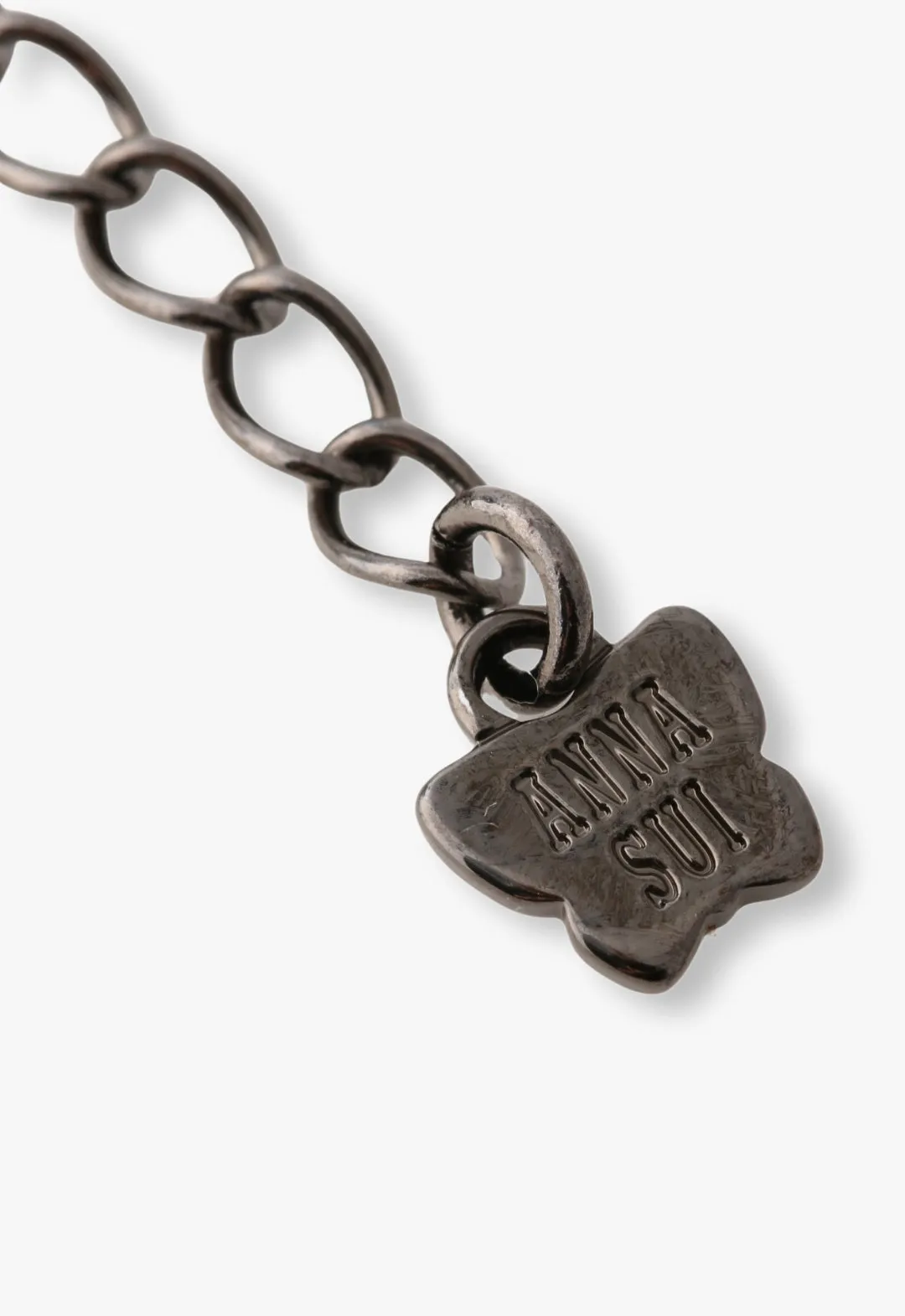 Bejeweled Butterfly Necklace - Violet Gunmetal Annasui