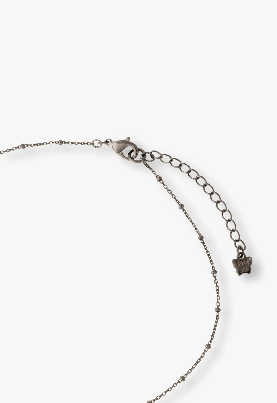 Bejeweled Butterfly Necklace - Violet Gunmetal Annasui