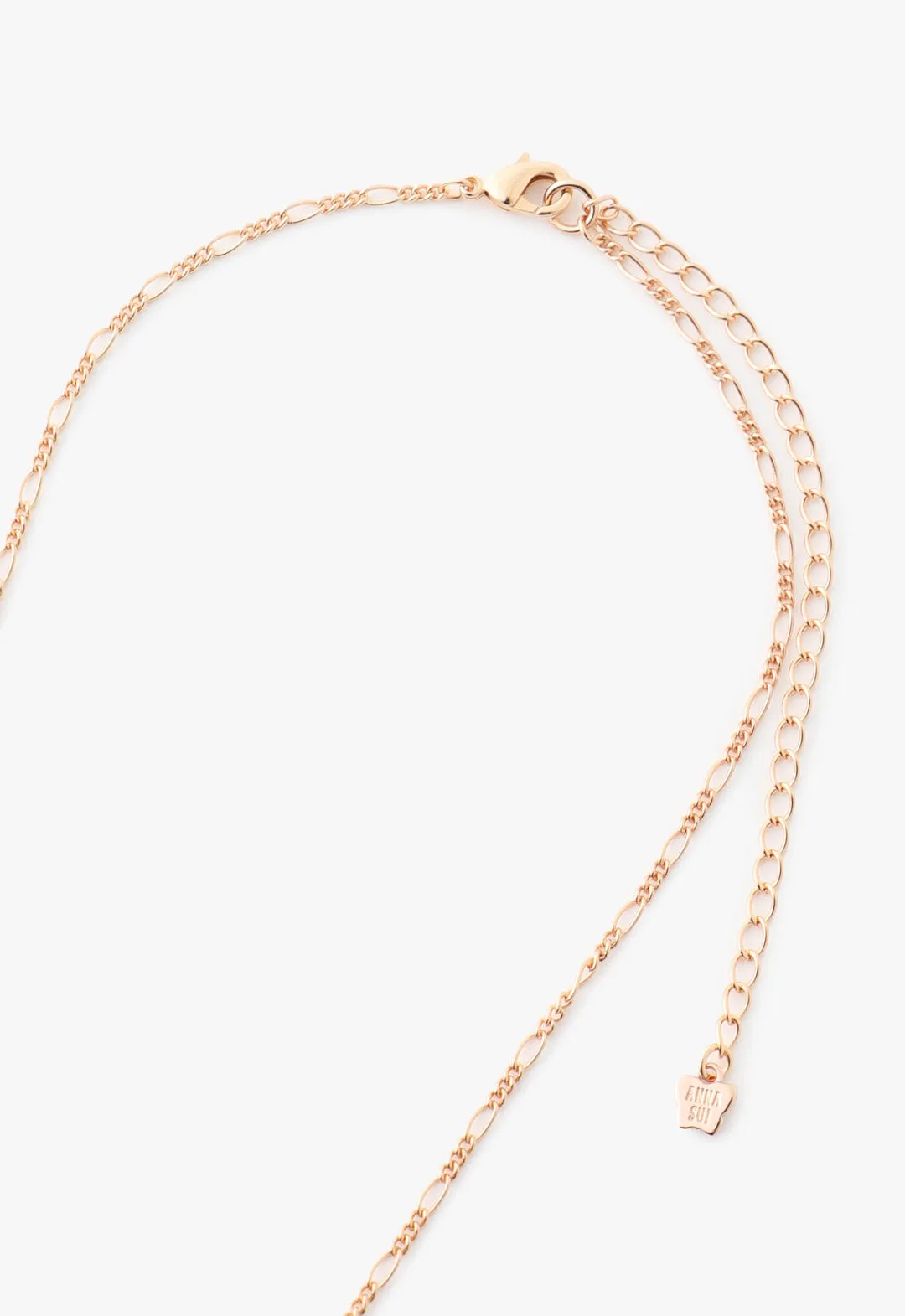 Bejeweled Butterfly Princess Necklace - Pink Rose Gold Annasui