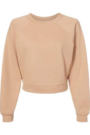 BELLA   CANVAS Womens Raglan Pullover Fleece