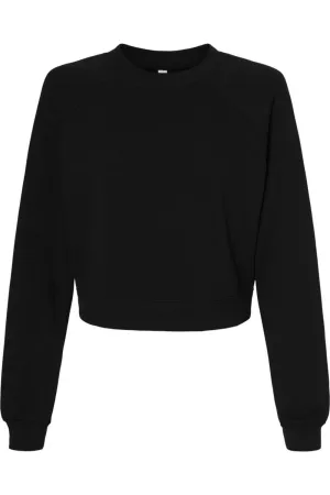 BELLA   CANVAS Womens Raglan Pullover Fleece