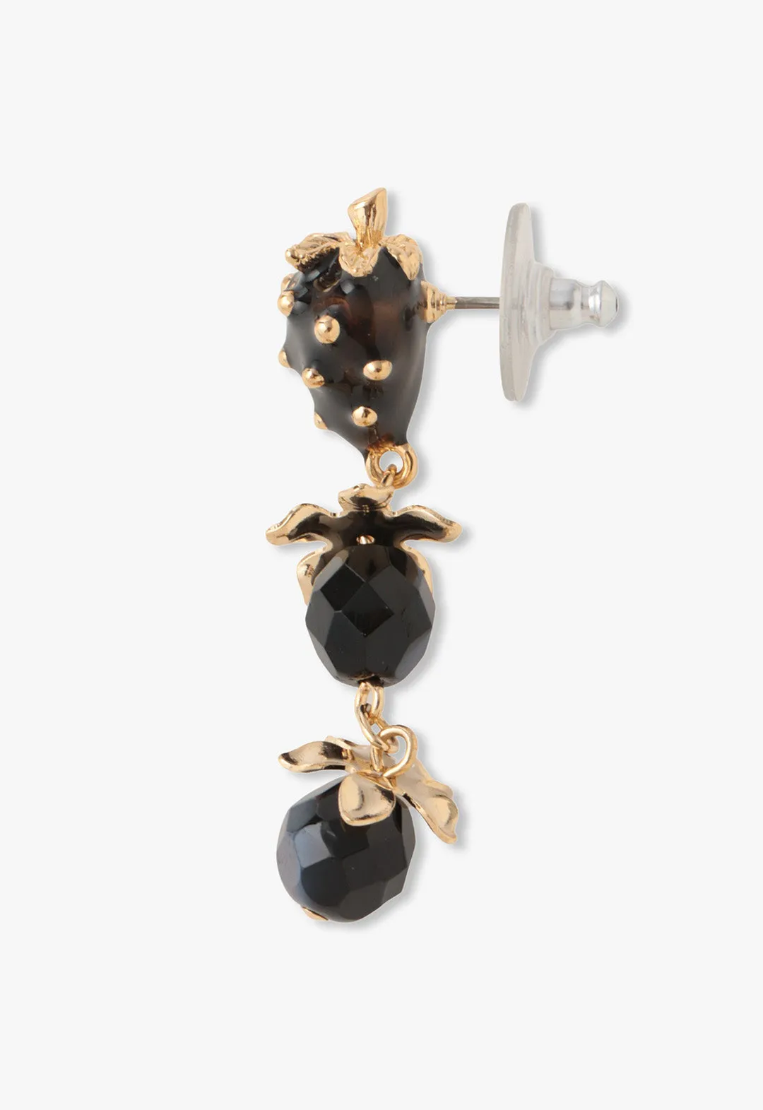 Black Berry Dangling Earrings Annasui