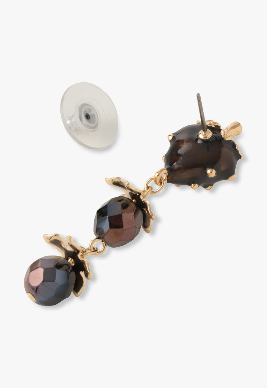 Black Berry Dangling Earrings Annasui