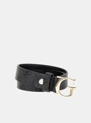 Black Logo Emera Adjustable Belt Guess