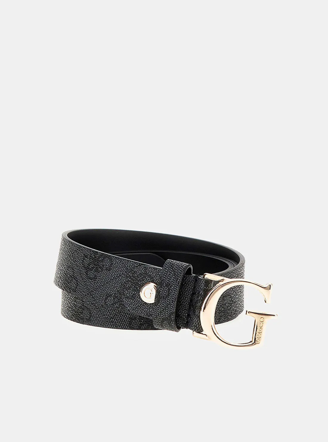 Black Logo Emera Adjustable Belt Guess
