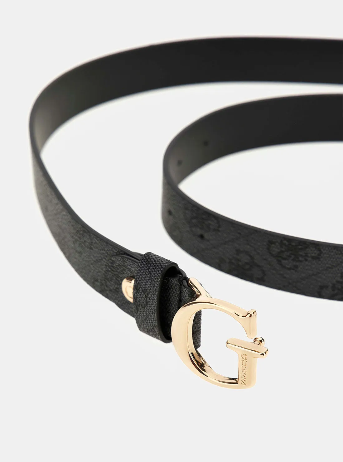 Black Logo Emera Adjustable Belt Guess