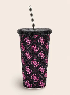Black Pink Quattro G Travel Tumbler Cup Guess