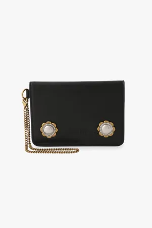 Black Retro Button Pass Case Annasui