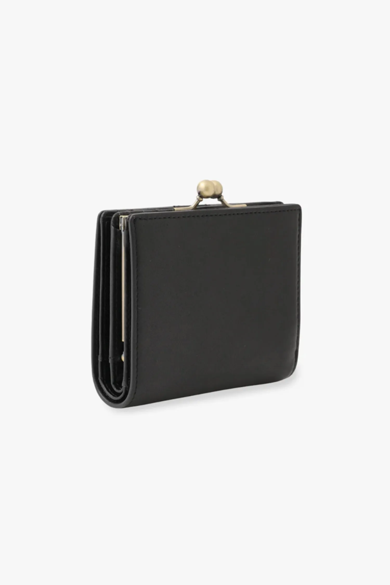 Black Retro Button Small Wallet Annasui