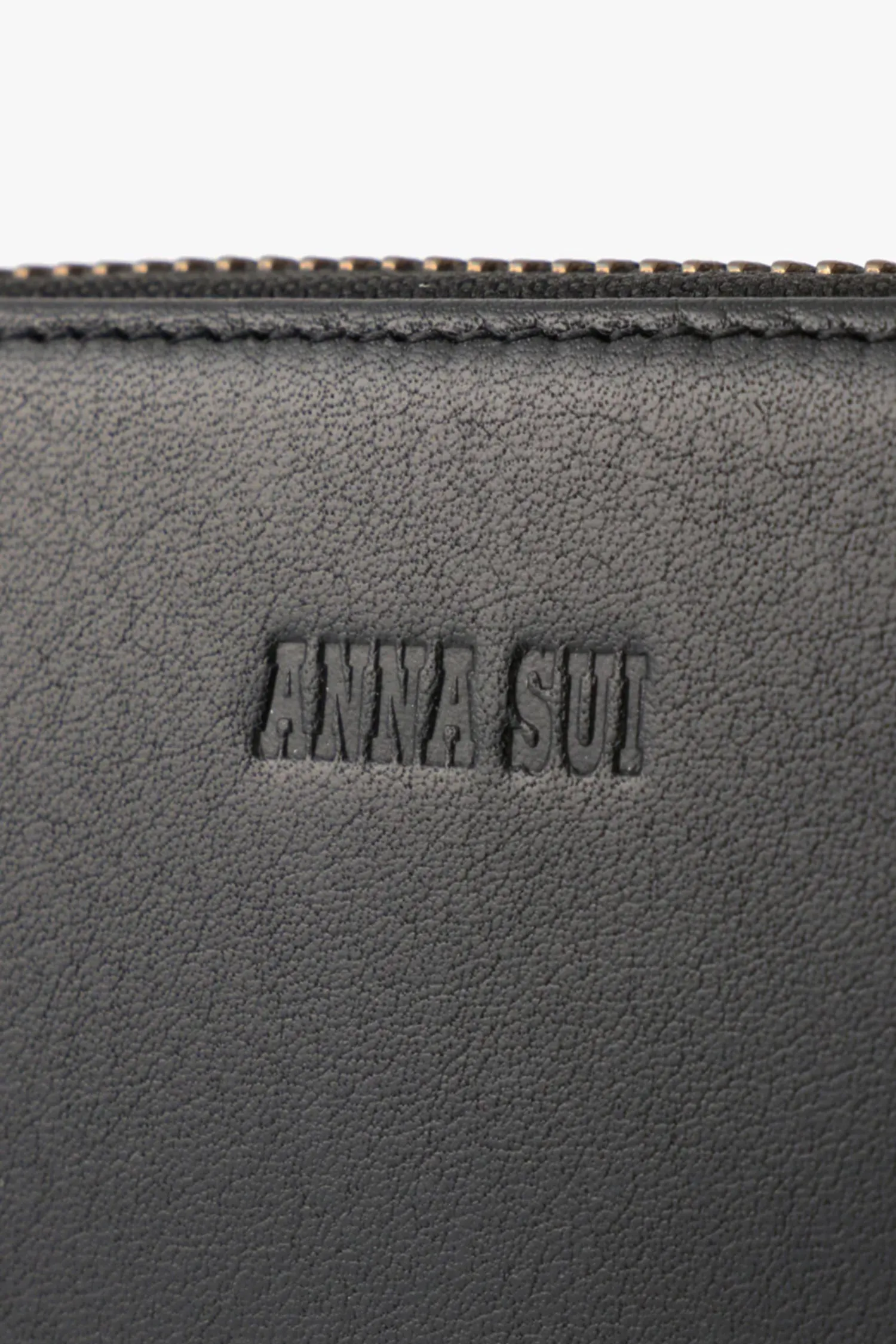 Black Retro Button Wallet Annasui